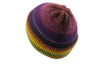 Yellow Purple Beanie
