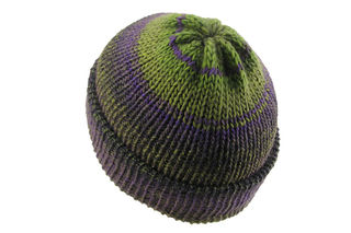 Green Purple Beanie