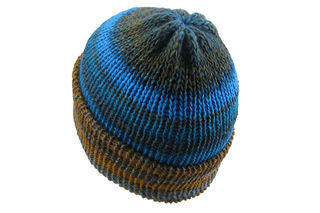 Brown Blue Beanie