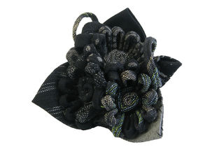 Black Flower Brooch