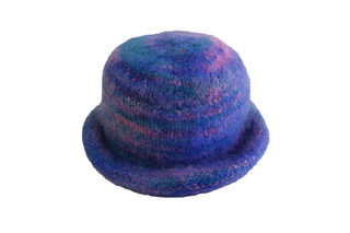Blue Pink Felted Hat