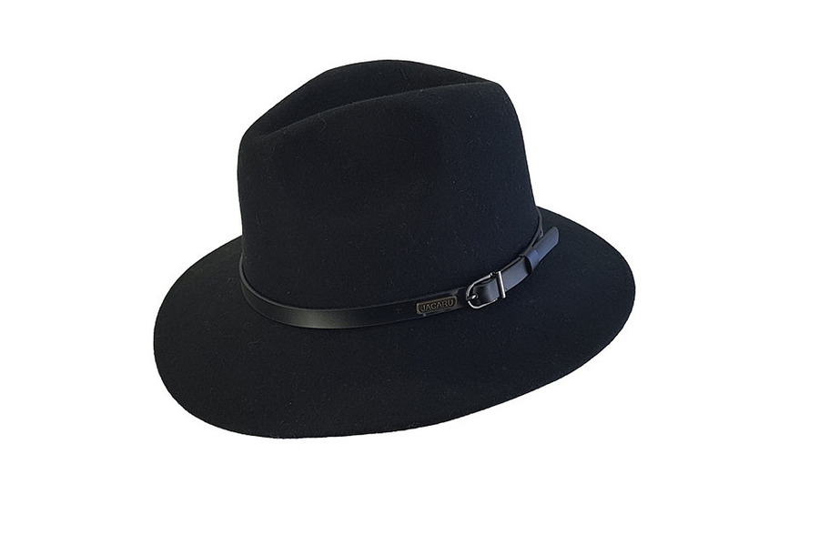 Black Wool Felt Jacaru Hat