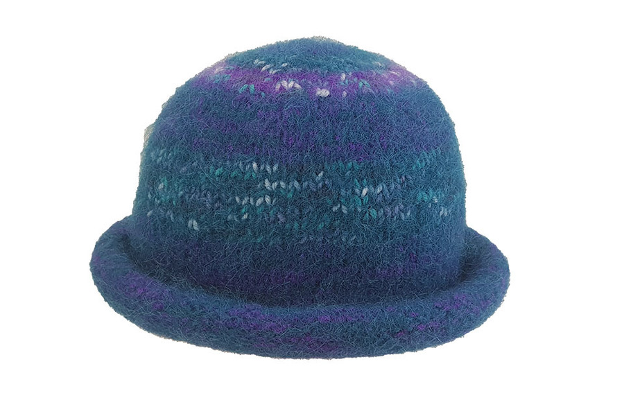 Teal Blue Felted Hat