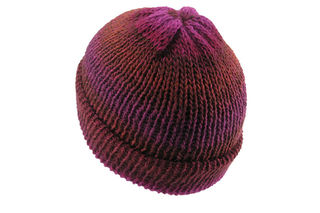 Brown Purple Beanie